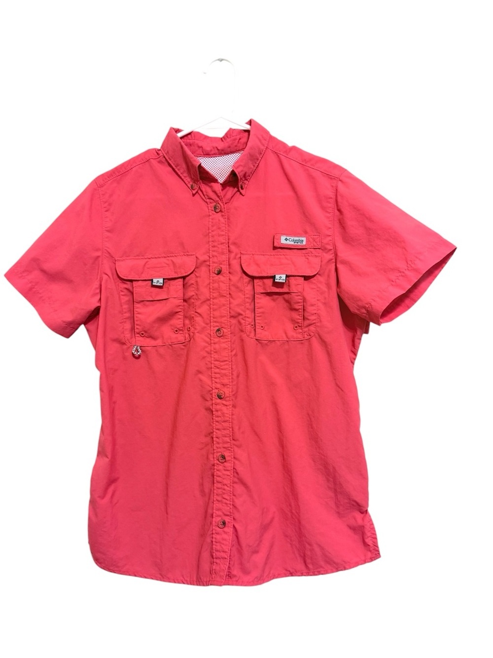 2/$30 Columbia PFG Women’s Coral Pink Fishing Shirt Vented Size Unknown